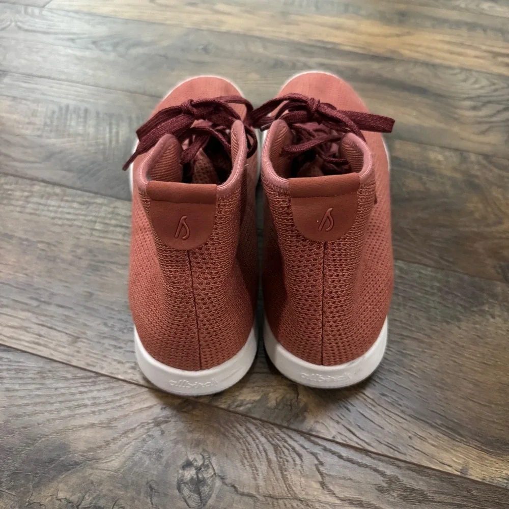 Allbirds Tree Toppers Mens 13 Rust Terracotta High Top Sneakers Knit Gorpcore